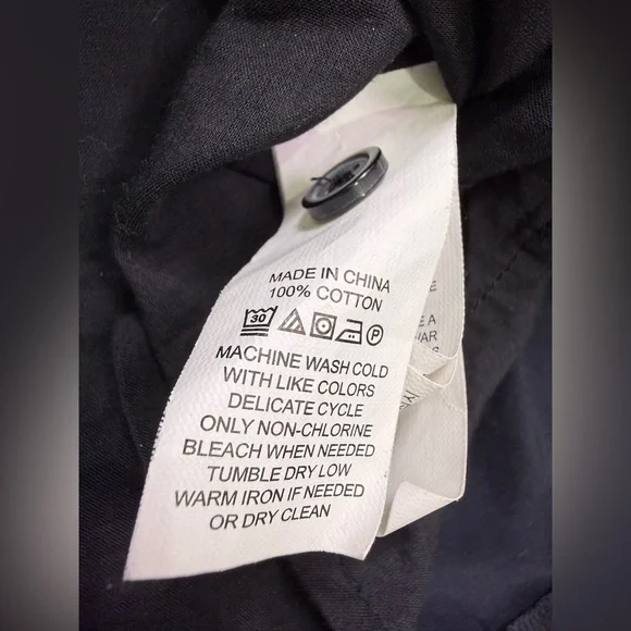 Kate Spade Broome Street Black Cotton Lace Trim Shirt Dress Size Small - Picture 8 of 10